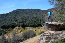 Wes on the big flat rock overlooking Sycamore Creek