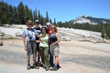 Hiking at Courtright Reservoir with Grandpa Dick, Aunt Jennifer, Wes Thiessen and mom Teri