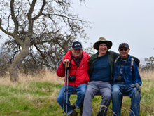 A small group of ramblers: Don, Wes and Dick