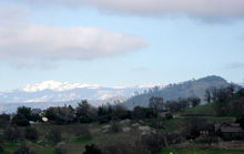 Snowy vista from the park entrance