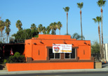 A very, very orange building