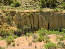 Eroded cliff in Four Mile Draw