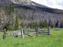 Old fence in Rocky Mountain National Park