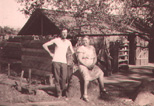 Frank & Mabel at their cabin on the Merrill Ranch, Bootjack, about June 1939