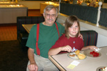 Mikie on his 12th birthday, with Grandpa Dick