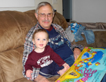 Colton and Great Grandpa Dick December 2013