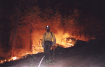 Rod at Plumas County Fire, summer 1999