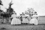 Ladies on the lawn, early 1900s