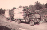 Lumber truck (You would not want to drive one of these over the road in and out of the mill site!)
