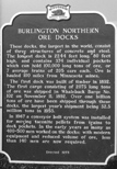 Sign for Burlington Northern Ore Docks