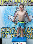 Colton at swim school graduation