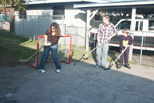 Hockey with Aunt Jen & little brother Mikie