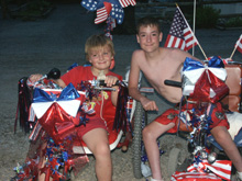 Mikie & Justin, July 4 Parade at Twin Acres RV Park, Ohio